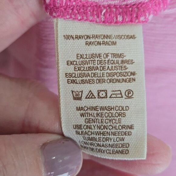 Free People Womens Magic Breeze Oversized Button Front Shirt Pink Size XS - Picture 12 of 15